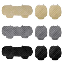 Nuevo Coche 3 Unids/set Universal Cuadrado Cómodo Suave de Algodón Del Asiento de Coche cojín del Respaldo Del Asiento Delantero Cubre Silla de Auto Estera Del Cojín Del Coche Supplie
