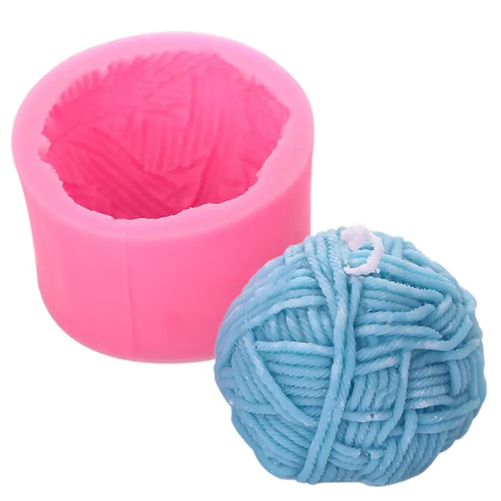 

Ball Of Yarn Shaped Candle Silicone Mold Craft Mold DIY Clay Craft Mold Aroma Candle Gypsum Silicone Mold Random Color