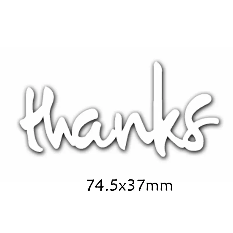 

Thanks Enhlish Words Metal Cutting Dies DIY Scrapbooking Embossing Paper Cards Making Crafts Supplies New 2019 Diecut
