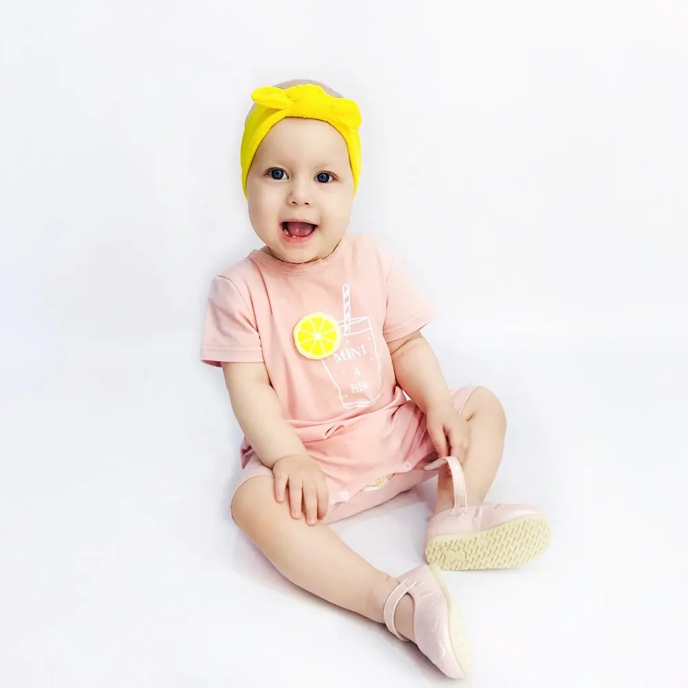 Lemonmiyu летние шорты пижамы короткий рукав с круглым вырезом и принтом комбинезон для детей новорожденных сок хлопковые боди для малышей Мягкая цельный