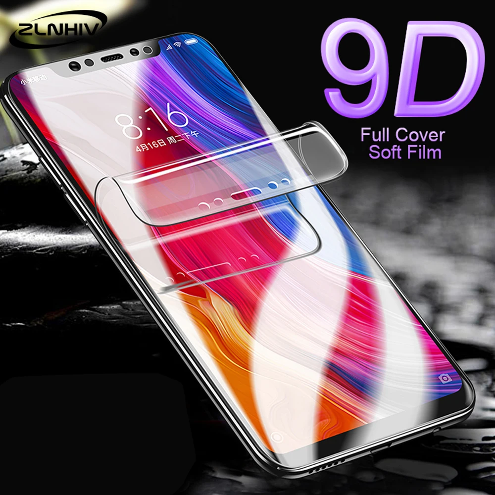 

ZLNHIV hydrogel film for xiaomi mi 9 8 se pro lite 6 6x play soft full cover protective film phone screen protector Not Glass