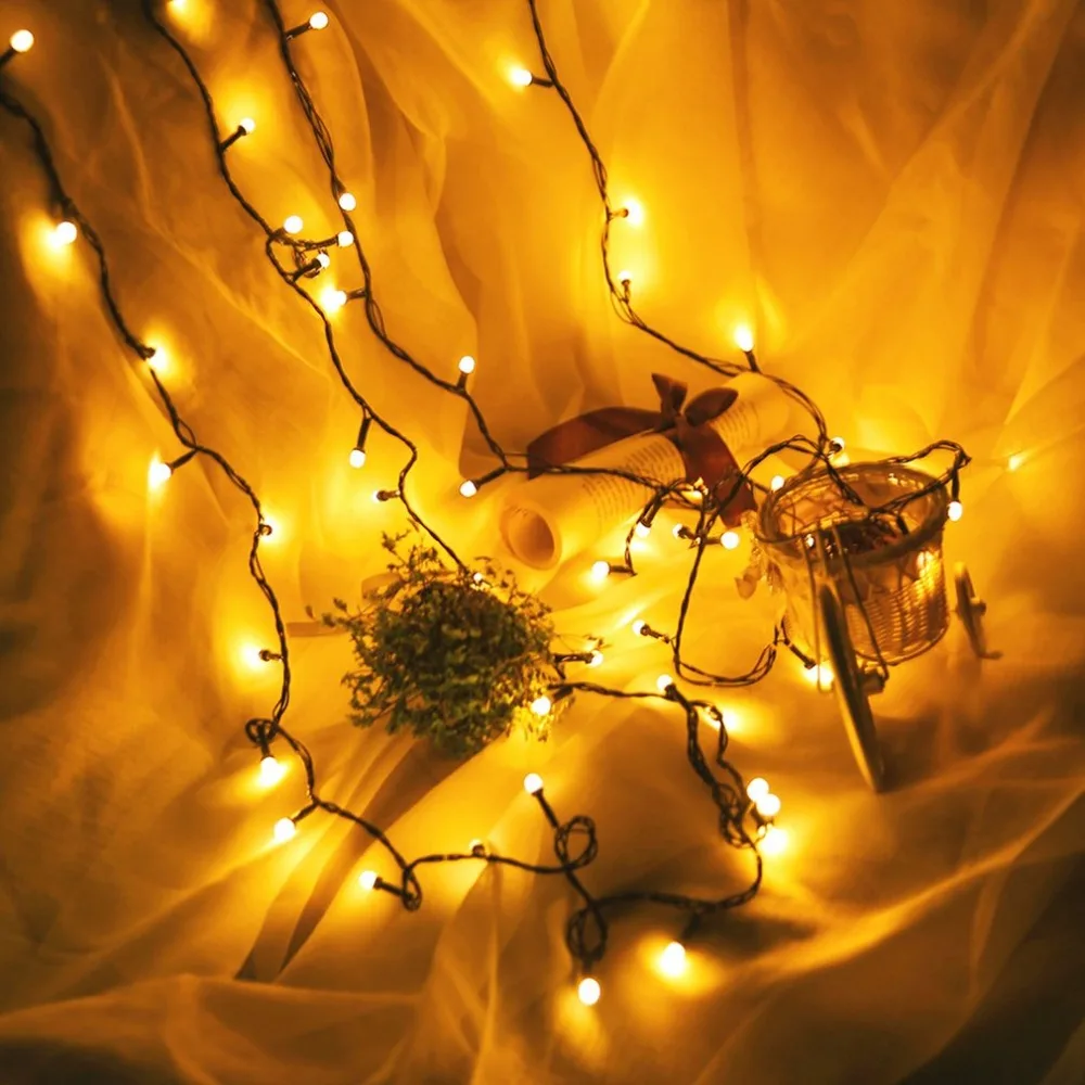 

9 Meters 100LED Multi-Mode Multi-Function Socket Light Bulb Decorative String for Festival Christmas Star Garden Decoration