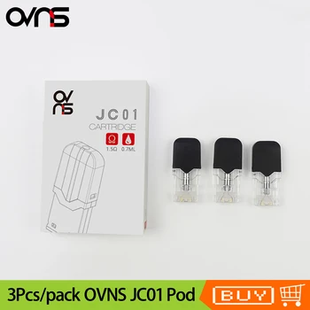 

Original 3pcs/pack Rofvape OVNS JC01 Pod CBD Tank 0.7ml 1.5ohm Pod Cartridge Replacement Pod For Ovns JC01 Pod Vape Kit