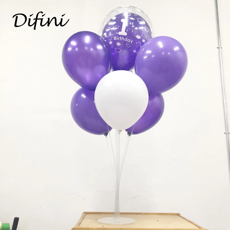  70cm Clear Balloon Column Stand Kits Arch Stand with Frame Base and Pole for Wedding Birthday Party