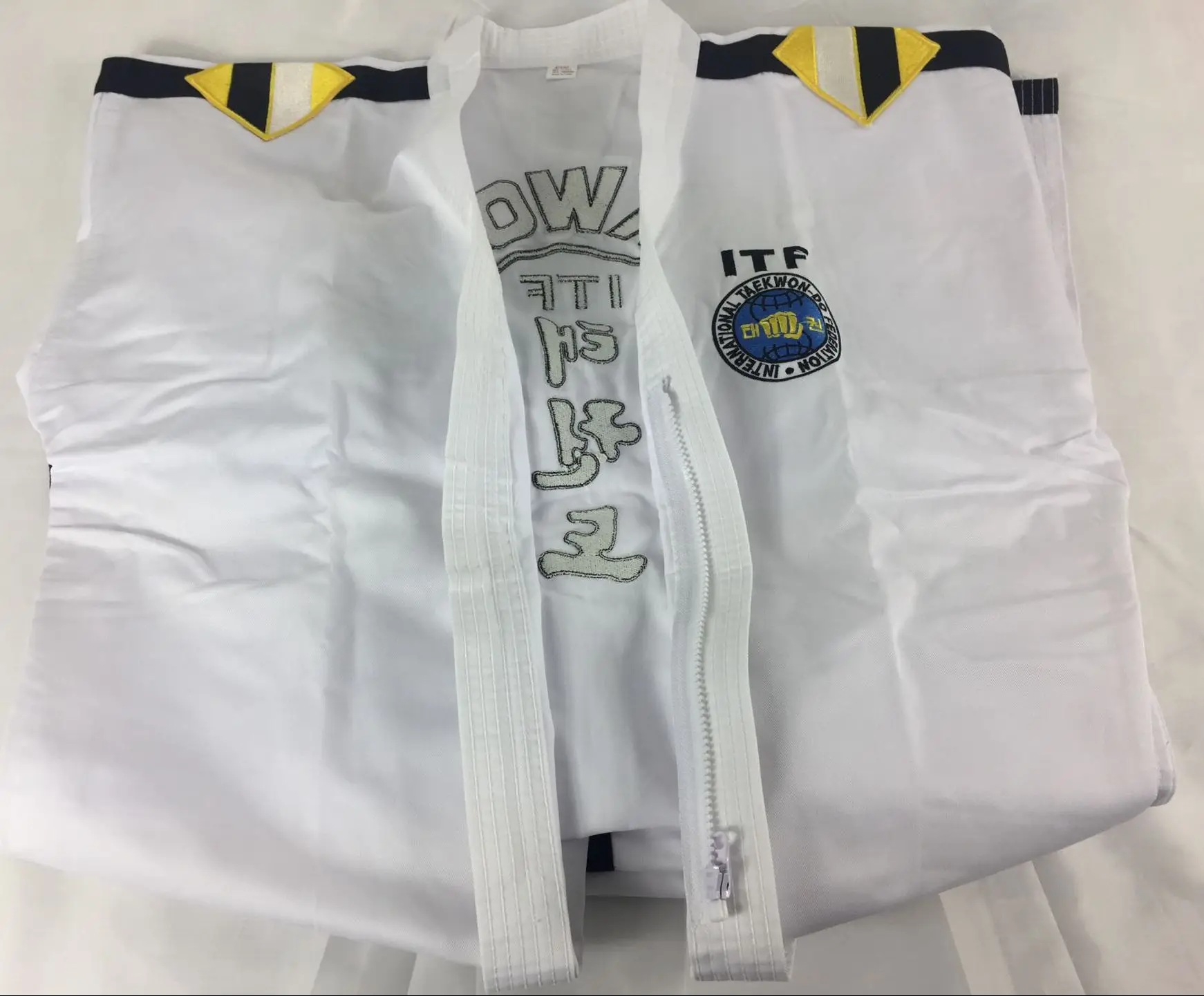ITF Униформа для тхэквондо 4 6 секций с эполетами/тхэквондо Dobok/униформа боевых
