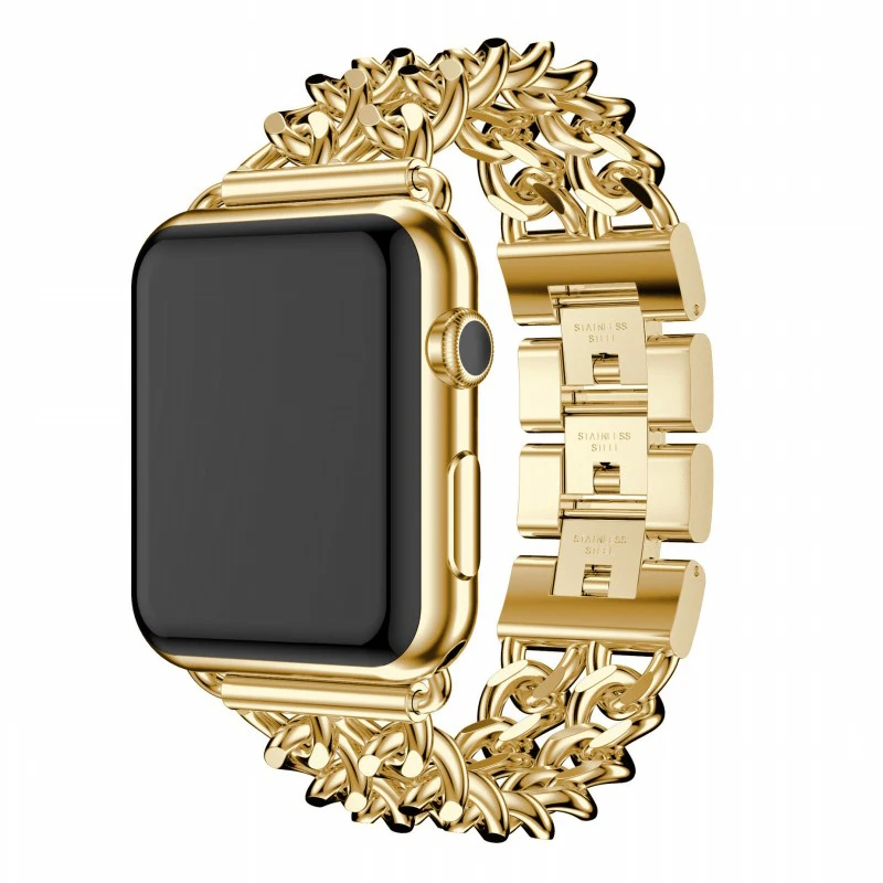 Ремешок из нержавеющей стали для Apple Watch 4 3 2 1 ремешок 38 мм 42 40 44 металлический iwatch