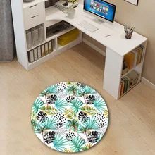 Пальмовых листьев свежий ins стиль круглый рабочий стол наклейка для ремонта ПВХ Декоративная пленка детская комната спальня водонепроницаемый пол наклейки