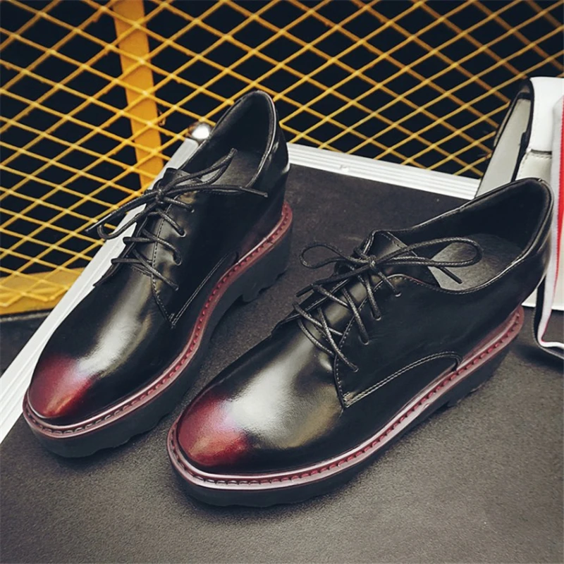 

Pumps new shoes woman Genuine Leather 35 36 37 38 Increased high heel 8.5CM Platform 3CM EUR Size 33-42