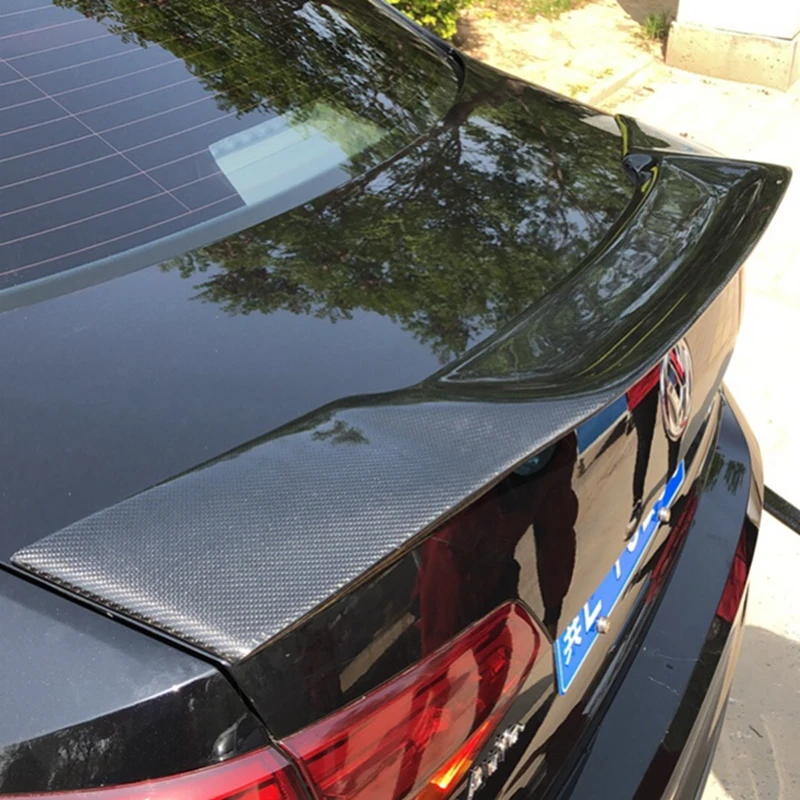 Для Volkswagen спойлер Jetta 2013- углеродное волокно Материал заднее крыло праймер цвет задний спойлер