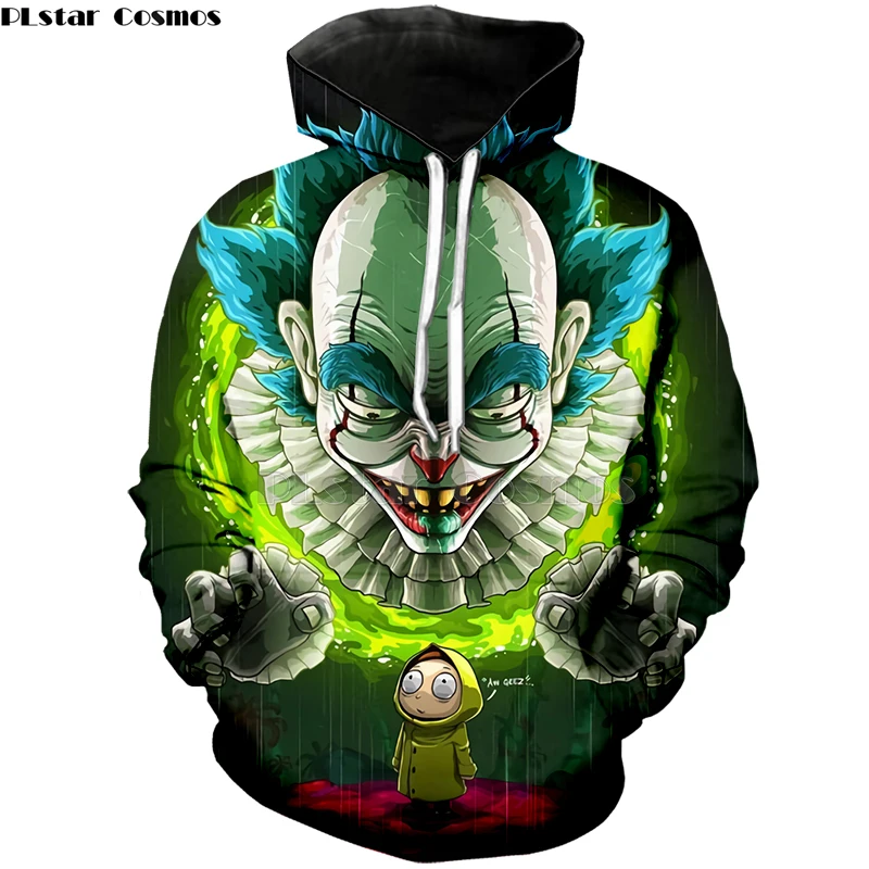 2019 New 3D Rick And Morty zip Hoodies Sweatshirt Men Women Funny Cartoon Print Hoodie clown Harajuku Hip Hop Street-10