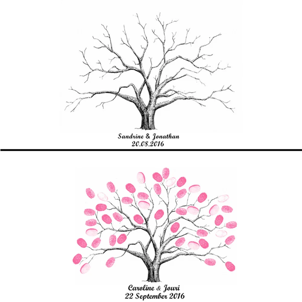 Свадебное дерево с отпечатками пальцев персонализированные холст Свадебный Гость книга DIY вечерние украшения аксессуары свадьба записная книжка лучший подарок - Цвет: Оливковый
