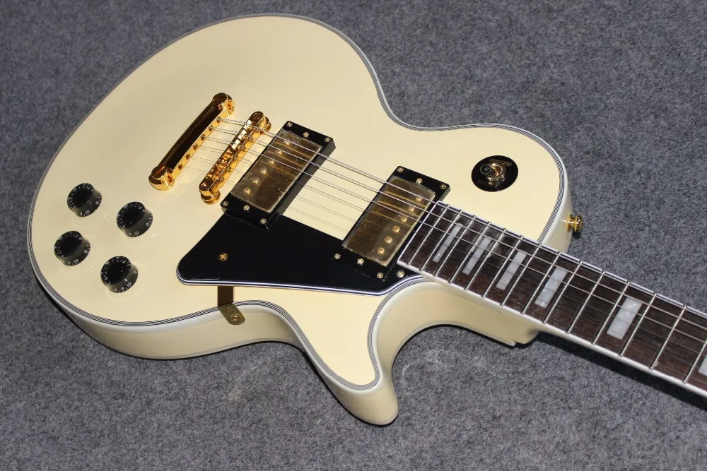 best OEM cream color Electric guitar standard, Milk white .Real photo