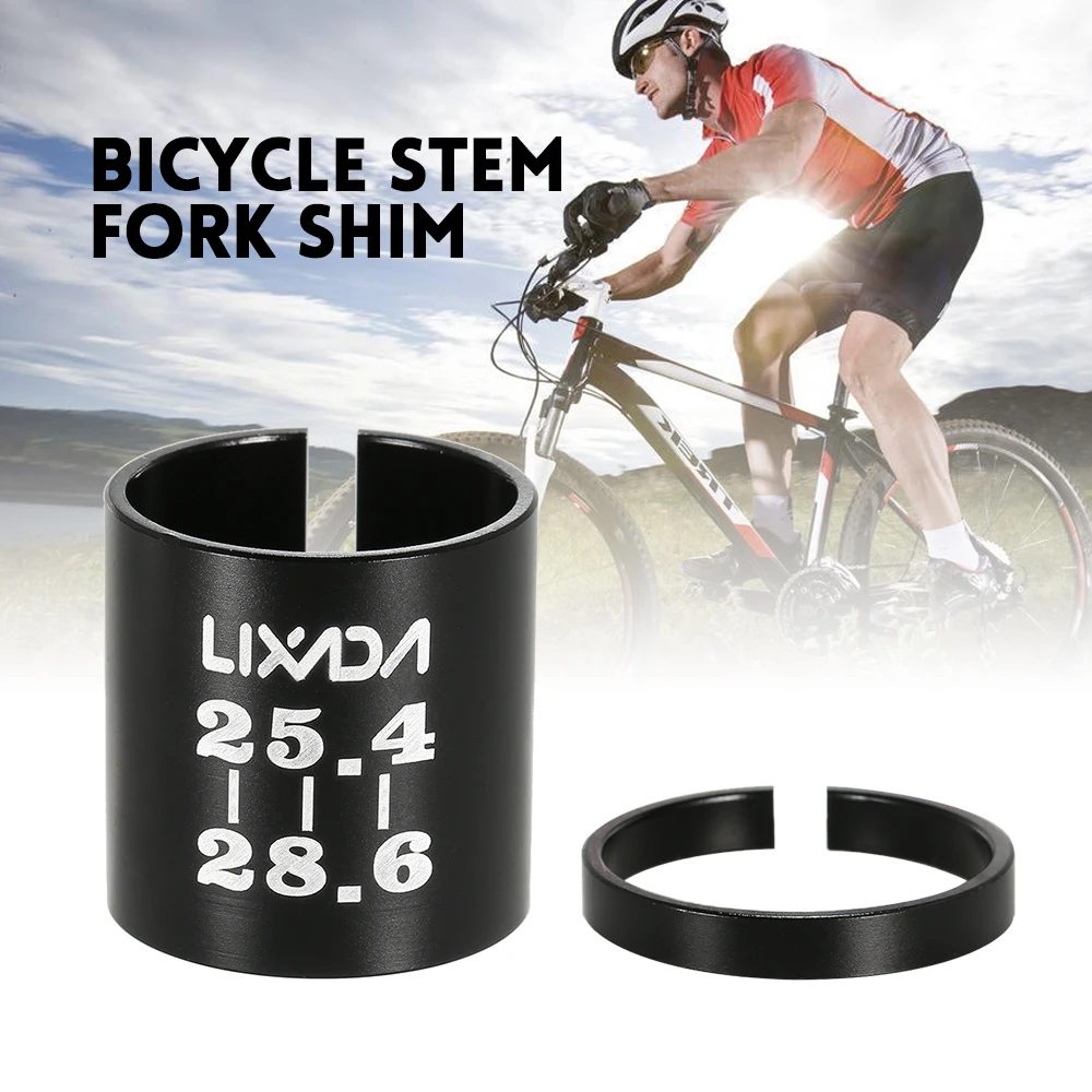 

Lixada Bicycle Stem Fork Shim Aluminum Alloy Fork Steerer Tube Adapter 25.4mm to 28.6mm