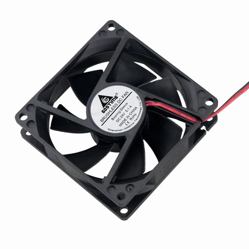 

Gdstime 1 Piece 2Pin 80mm x 25mm DC 24V 8cm Brushless Cooler PC Case CPU Cooling Fan 80x80x25mm 80*80*25mm 8025 24 Volts