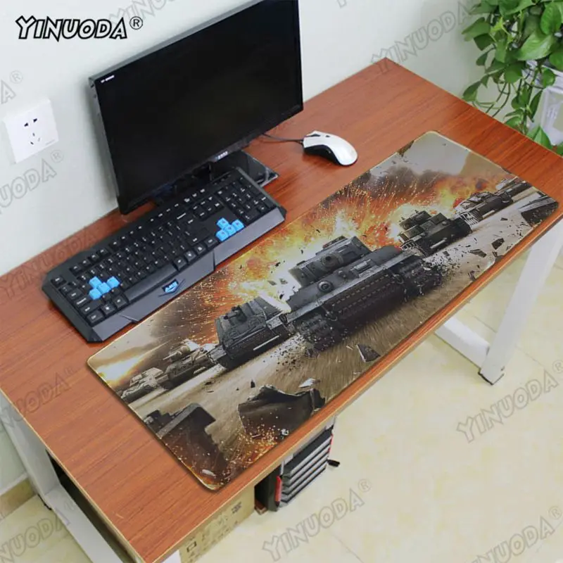 Yinuoda New Printed world of tanks DIY Design Pattern Game mousepad Rubber PC Computer Gaming mousepad