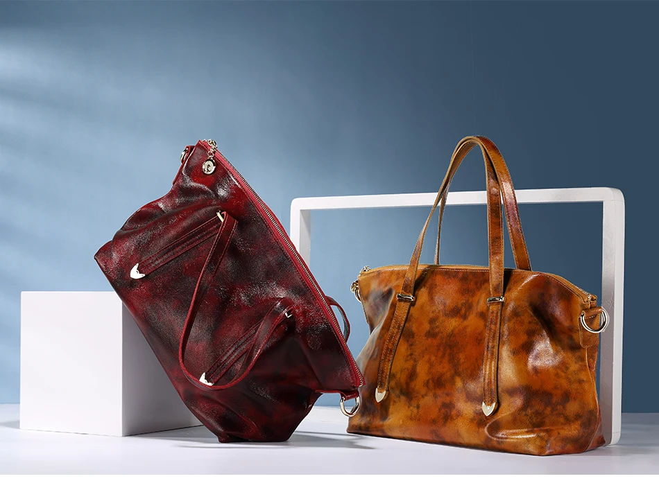 Сумка REALER из натуральной кожи для женщин, модная женская сумка, женские большие сумки через плечо, высокое качество, одноцветная сумка