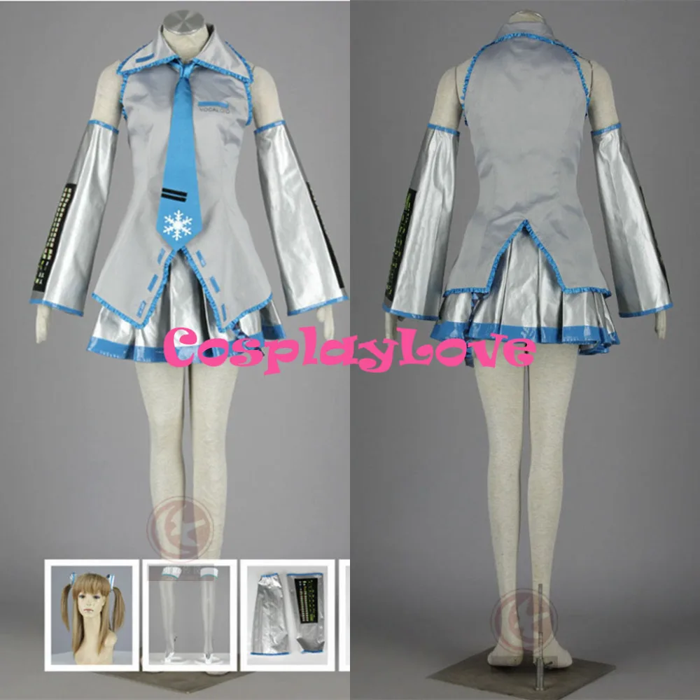 High Quality Stock Japanese Anime Vocaloid Snow Hatsune Miku Cosplay