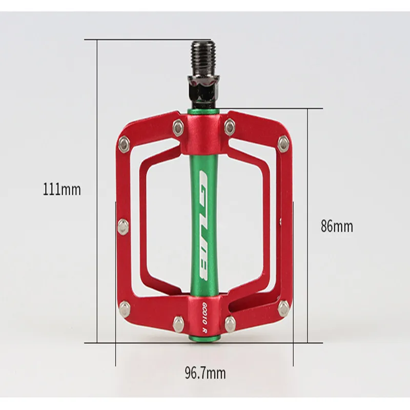 GUB GC010 красочные велосипедные педали из алюминиевого сплава велосипедные плоские платформы герметичные подшипники педали для езды