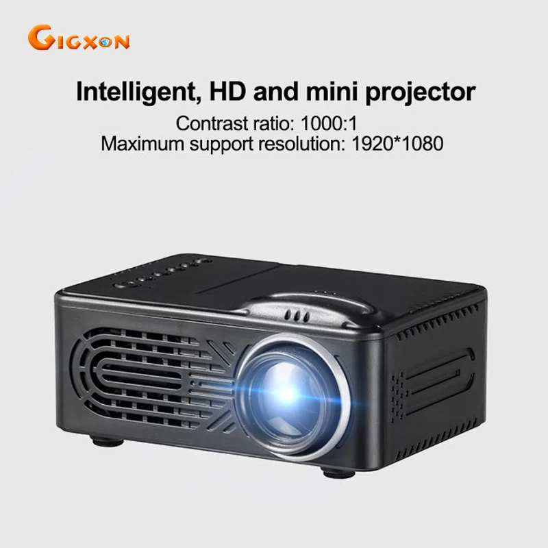 Gigxon - G814 mini projector 25-80 inches 30 lumens 1000:1 ratio pocket LED projector NO battery