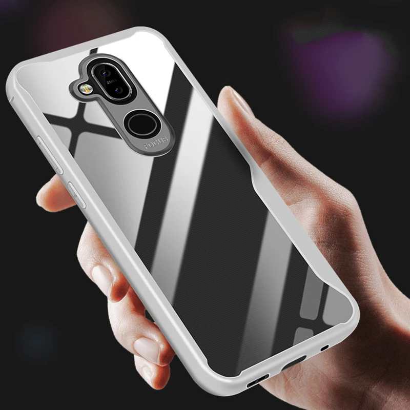 

Armor Transparent Phone Case For Nokia 2 3 5 6 8 7 Plus Silicone Soft TPU 360 Full Cover For Nokia 3.1 5.1 X6 X3 X7 Back Case
