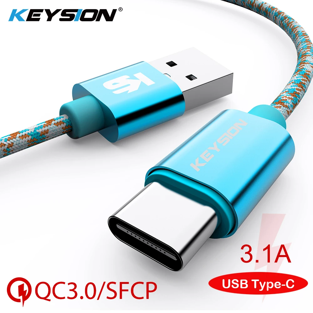 

KEYSION Digital Cable For Huawei Xiaomi for Samsung USB-C Charger Camo Braided Type-C Phone Cable Fast Charging Data Sync 3.1A