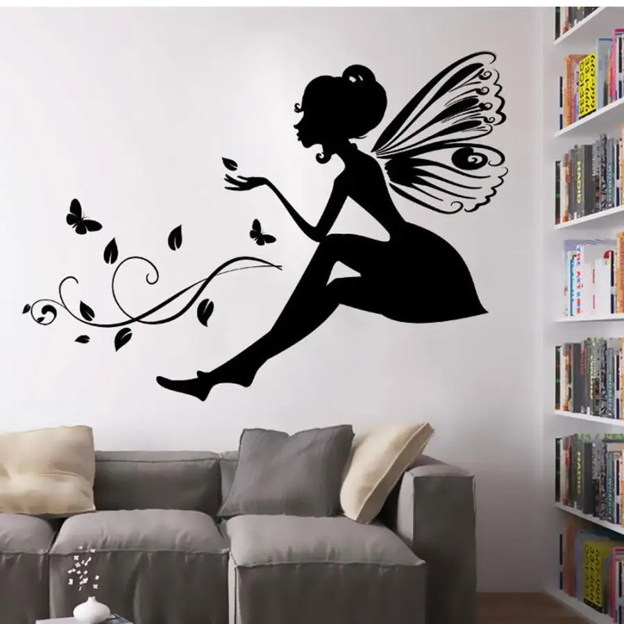 

New Flower Fairy Stickers on the wall stickers for kids rooms home decor on the wall stickers home decor living room