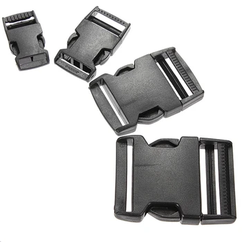

5PCS 20/25/40/50mm Contoured Curved For Paracord Bracelet & Dog Harness Plastic Buckle Black Webbing Buckle Bag Accessories