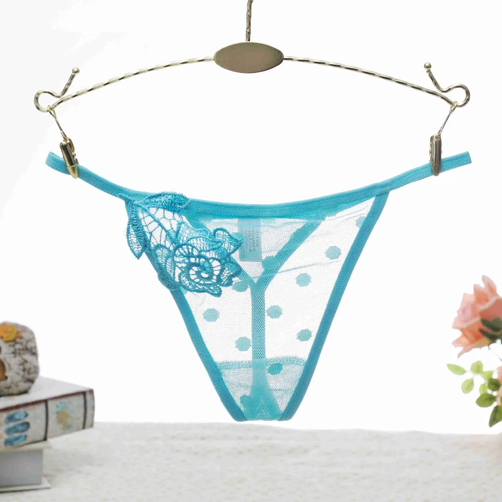 Women Sexy Lace Panties Transparent Briefs G String thong Underwear 3D Floral Embroidery Lingerie Knickers Panties intimates 49 (12)