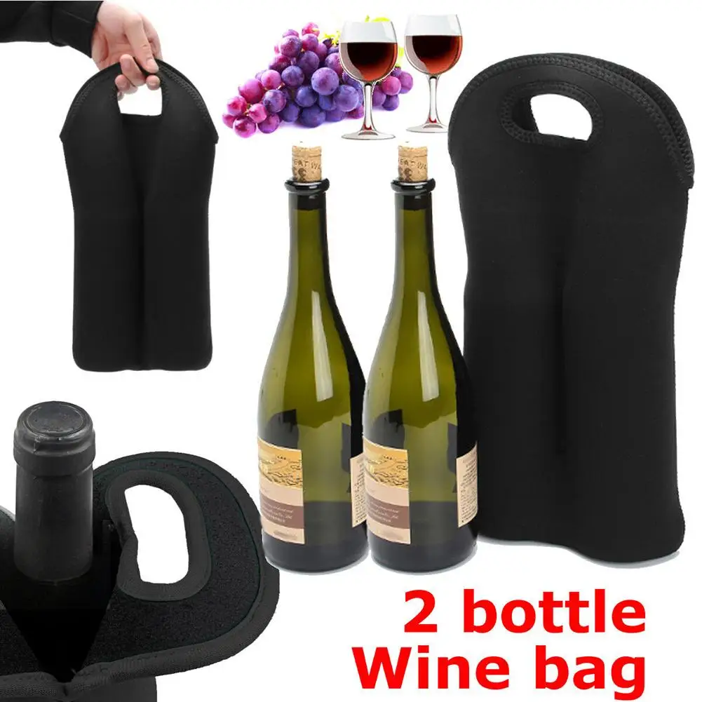 2 слота Портативный красное вино бутылка пакет для хранения пива Tote защитный