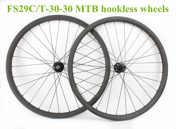 FS29C/T-30-30 29er MTB карбоновые Колеса 29 дюймов безhookless clincher 30W* 30D MTB велосипедные колеса 28H Farsports бескамерные карбоновые колеса