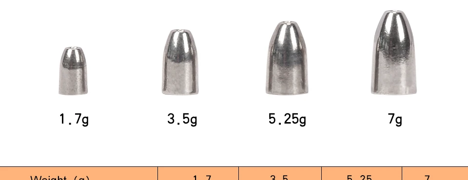 TSURINOYA рыболовное грузило из вольфрамовой стали, 1,7 г/5,25 г/7 г, в форме пули, вес для рыбалки, для техасской снасти, приманки, рыболовные аксессуары