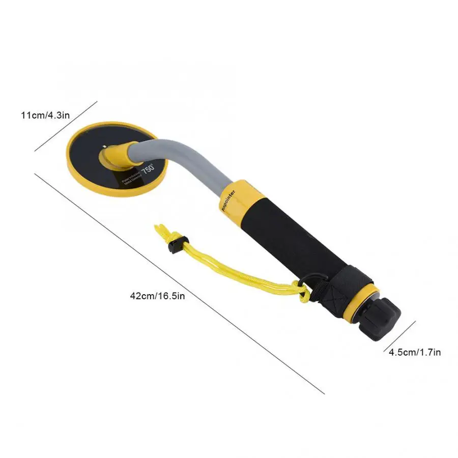Металлоискатель Подземный PI750 подземный металлоискатель Охотник за сокровищами Золотой ручной металлоискатель водонепроницаемый желтый