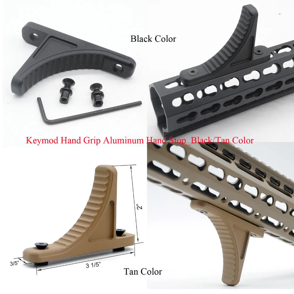 Aplus черный/коричневый цвет_ алюминий ручной стоп Тактический рукоятка комплект Сверхлегкий для цевье для винтовки рельс
