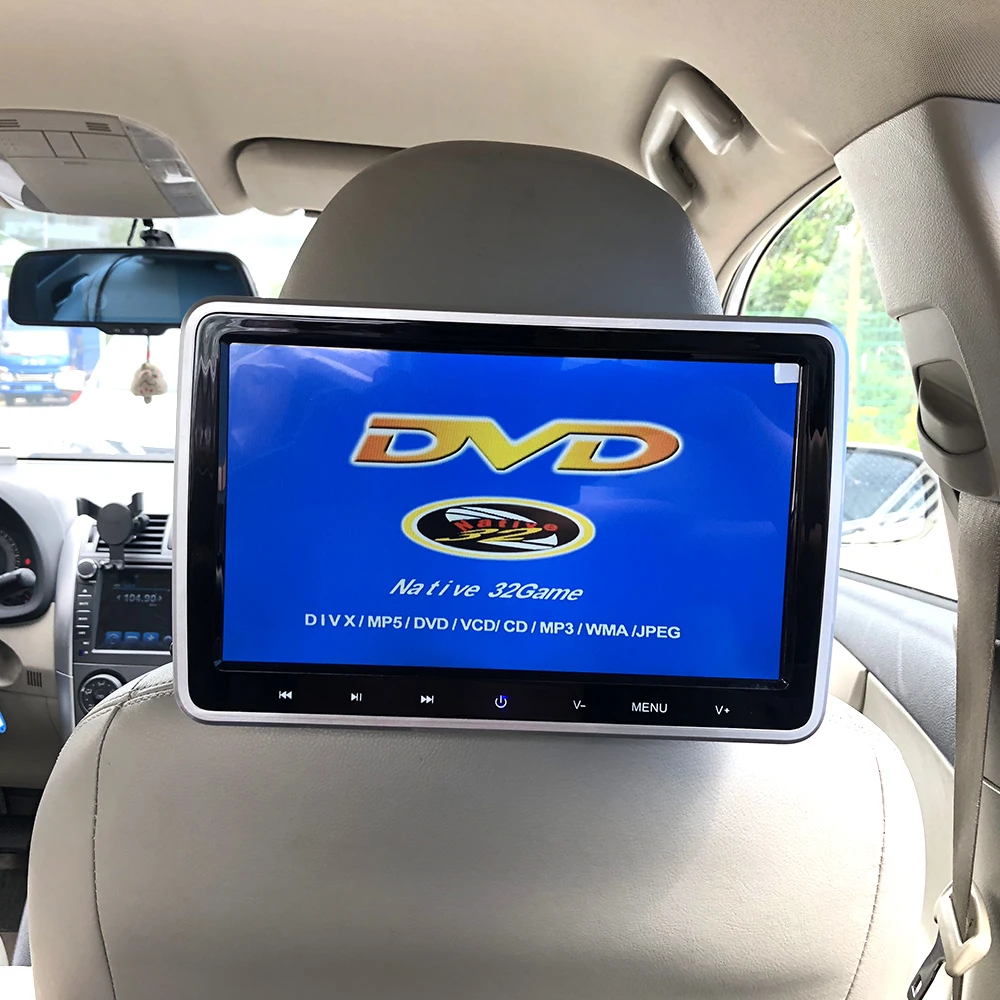 Автомобильный монитор для подголовника YAZH 10 1 дюйма DVD видео плеер USB/SD/HDMI/IR/FM TFT ЖК