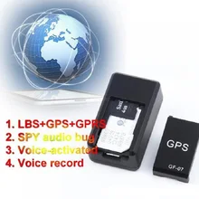 GF07 Mini GPS Tracker Car GSM GPRS GPS Locator Platform SMS Tracking Alarm Sound Monitor Voice Recording Track Map location