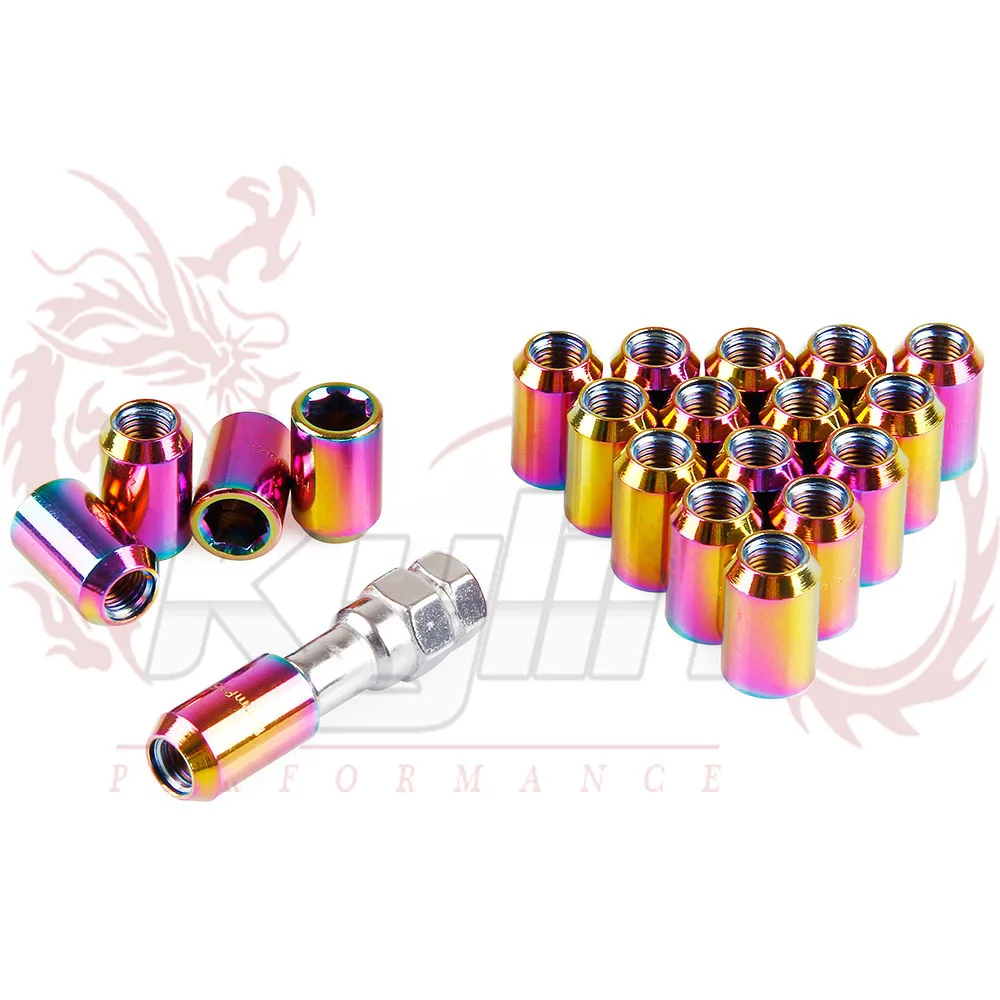 20pcs Auto Racing Steel 33mm Wheel Lug Nuts M12X1.5/M12X1.25 with one