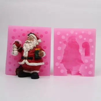 

Father Christmas Molds 3D Silicone Gypsum Mold Kitchen Accessories WD004