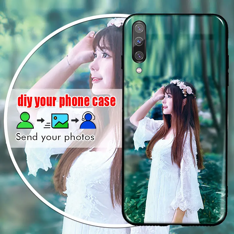 

Custom Case For Samsung Galaxy A30 A50 Soft tpu Back Cover Case For Samsung A30 Customized With Own Logo Print DIY Phone Case