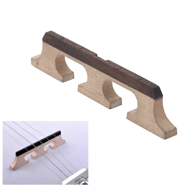 Durable Rosewood and Maple Banjo Bridge Designed for 5 String Banjo