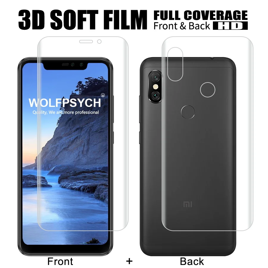 

Front + Back Soft Film For Xiaomi Mi Redmi Note 6 5 Pro Global Screen Full Cover Protector Silicone Hydrogel Sticker