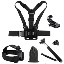 Стрелять Действие Камера Интимные аксессуары для GoPro Hero 6 5 4 сеанса Xiaomi Yi Lite 4 К 4 К + SJCAM экен H9 Go Pro крепление ремня с монопод