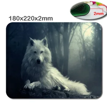 

Wolf Customized Rectangle Non-Slip Rubber 3D f ast printing gaming rubber durable notebook mouse pad size is 180mmx220mmx2mm