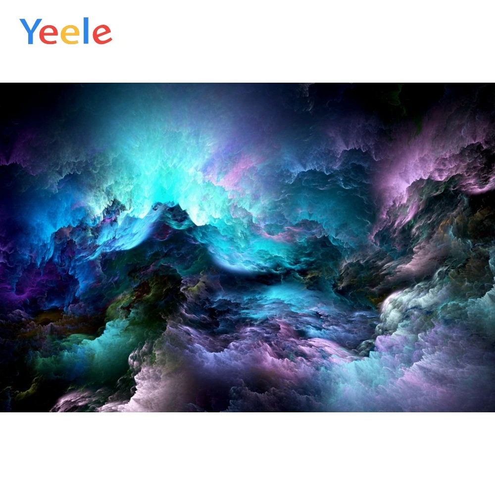 

Yeele Purple Cloudy Colorful Fog Backdrops Portrait Photography Background Custom Photographic Backdrop For Photo Studio