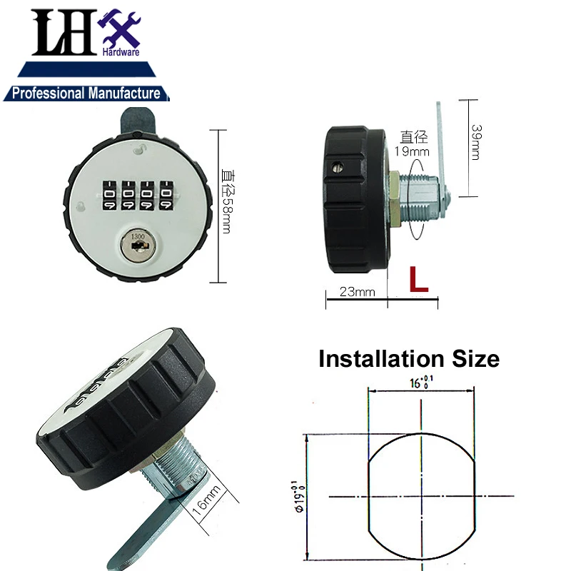 LHX MS513 сочетание флажковый замок для шкафа 4 цифры Keyless для ящика дверной турник Школьный шкафчик с сброс ключа h