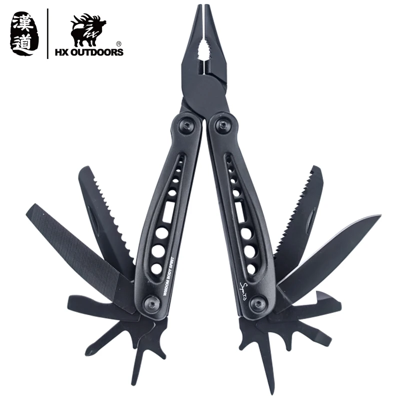 

HX OUTDOORS 13 in 1 Multi Pliers tools black brand pliers with screwdriver kit camping survival climbing knife pocket cutting