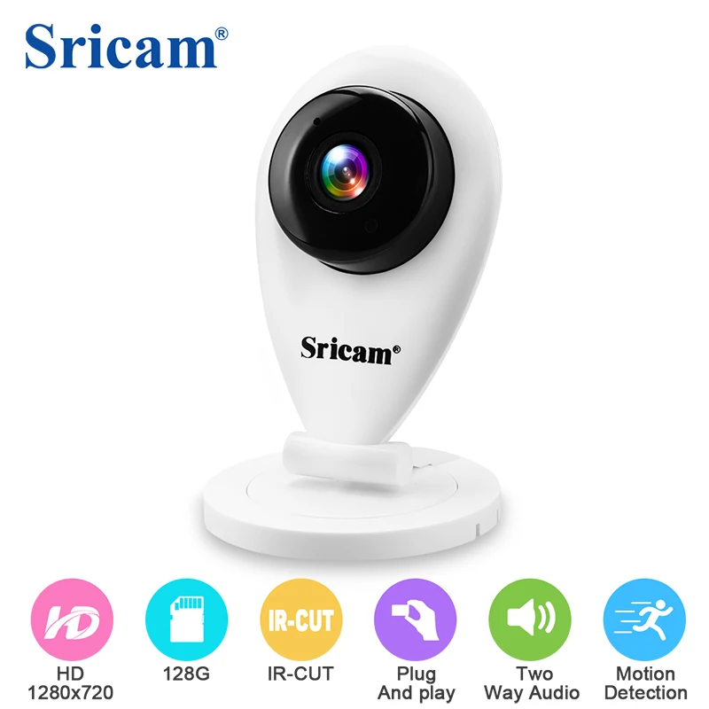 

Sricam SP009 SP009A IP Wireless Camera Mini WiFi HD Camera Diy Kit Home Alarm Security Camera Baby Monitor Ir-cut