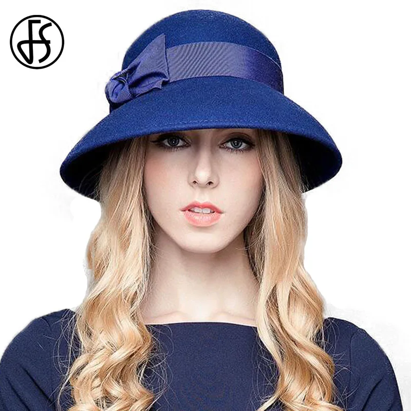 Buy FS Royal Blue Wide Brim Hats Felt Australian Wool