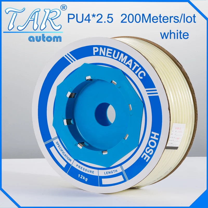 

200m/piece High Quality Pneumatic Hose PU Tube OD 4MM ID 2.5MM Plastic Flexible Pipe PU4*2.5 Polyurethane Tubing