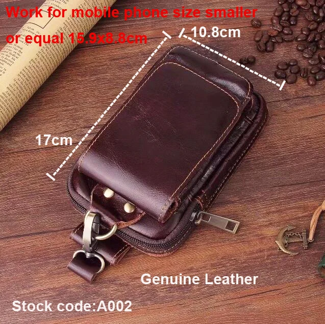 

Belt Clip Man Genuine Cow Leather Mobile Phone Case Pouch For Vodafone Smart Platinum 7/prime 7/speed 6/ultra 6,Sharp Z2/MS1