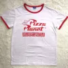 Hillbilly Funny Pizza Planet Humor Summer T shirt Red Edge Ladies Short Sleeved Loose Plus Size Casual Top O-neck Hipster Tumblr 2